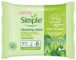 IGA Simple Facial Cleansing Wipes 25 Pack offer