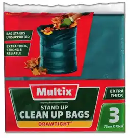 IGA Multix Drawtight Stand‑Up Clean Up Bags 3 Pack offer
