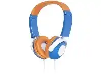 Officeworks Otto Kids Wired Volume Limited Headphones Blue/Orange offer