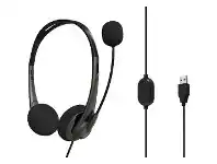 Officeworks Verbatim USB Headset with Boom Mic Grey offer