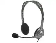 Officeworks Logitech On-ear Headset Silver H110 offer