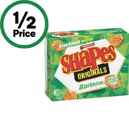 Woolworths Arnott's Shapes Cracker Biscuits 160-190g offer