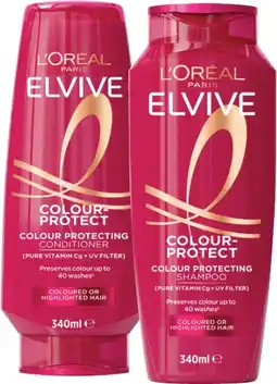 Coles L'Oréal Elvive Colour Protect Shampoo or Conditioner 340mL offer