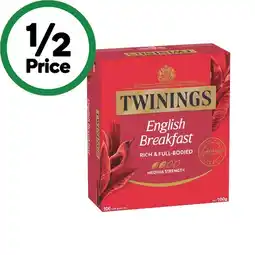 Woolworths Twinings Tea Bags Pk 80-100 offer