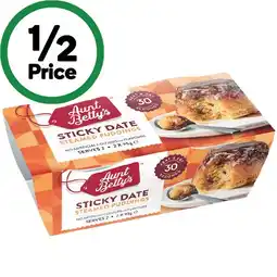 Woolworths Aunt Betty's Puddings 2 x 95g offer