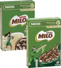 Coles Nestlé Milo Cereal 535g-620g offer