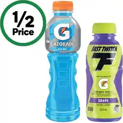Woolworths Gatorade Sports Drink 600ml, G Active Flavoured Water 600ml or Gatorade Fast Twitch 350ml offer