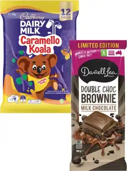 Coles Cadbury Sharepack 120g-180g or Darrell Lea Block Chocolate 160g-170g offer