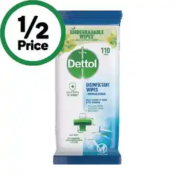 Woolworths Dettol Disinfectant Wipes Pk 110 offer