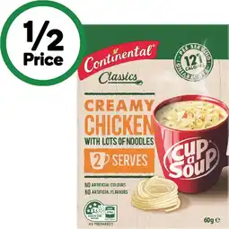 Woolworths Continental Cup a Soup 50-75g Pk 2 offer