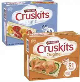 Coles Arnott's Cruskits Crispbread 125g offer