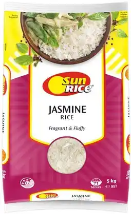 Coles Sunrice Jasmine Rice 5kg offer