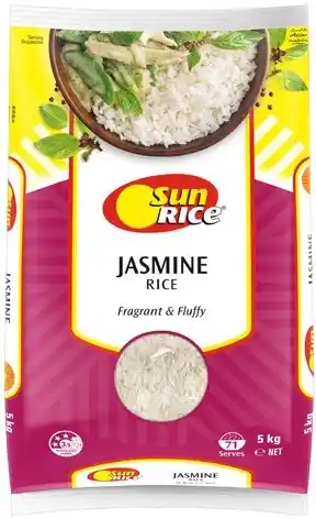 Coles Sunrice Jasmine Rice 5kg offer