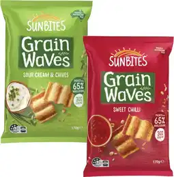 Coles Sunbites Grain Waves 170g offer
