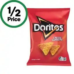 Woolworths Doritos Corn Chips Share Pack 150-170g offer