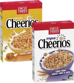 Coles Uncle Tobys Cheerios 450g-560g offer