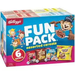 Woolworths Kellogg’s Fun Pack 170g Pk 6 offer