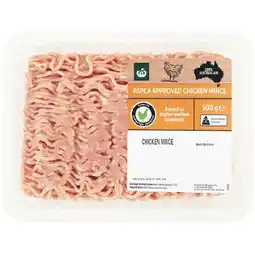 Woolworths Australian Fresh RSPCA Approved Chicken Mince 500g – From the Meat Dept offer