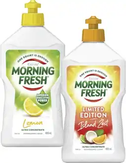 Coles Morning Fresh Dishwashing Liquid 400mL offer