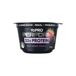 Woolworths YoPRO Perform Yoghurt Pot 175g – From the Fridge offer