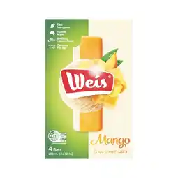 Woolworths Weis Bars 264-280ml Pk 4-6 – From the Freezer offer