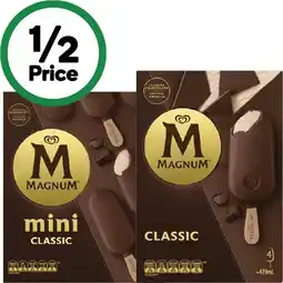 Woolworths Streets Magnum or Magnum Minis 360-428ml Pk 4-6 – From the Freezer offer