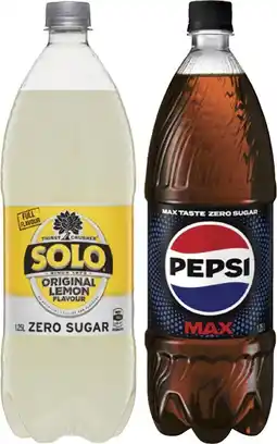 Coles Pepsi or Solo Soft Drink 1.25 Litre offer