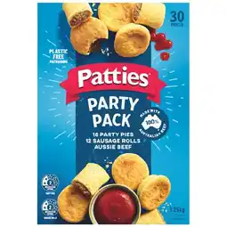 Woolworths Patties Combo Pack 1 kg or Party Pack 1.25 kg offer