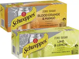 Coles Schweppes Infused Sparkling Water 10x375mL offer