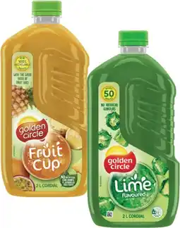 Coles Golden Circle Cordial 2 Litre offer