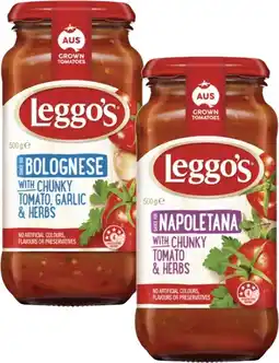 Coles Leggo's Chunky Pasta Sauce 490g-500g offer
