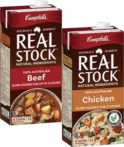 Coles Campbell's Real Stock 1 Litre offer