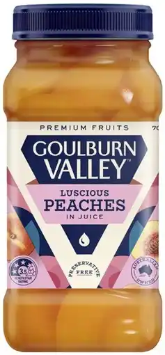 Coles Goulburn Valley Peaches in Juice 700g offer