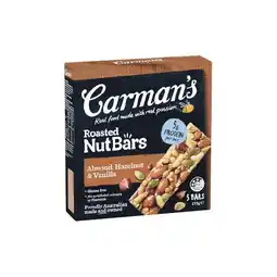 Woolworths Carman’s Nut Bars 160-175g Pk 5 offer