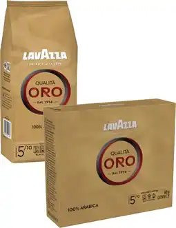Coles Lavazza Qualita Oro Coffee Beans or Ground 500g offer