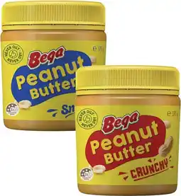 Coles Bega Smooth or Crunchy Peanut Butter 375g offer