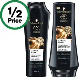 Woolworths Schwarzkopf Extra Care Shampoo or Conditioner 400ml offer