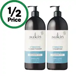Woolworths Sukin Shampoo or Conditioner 1 Litre offer