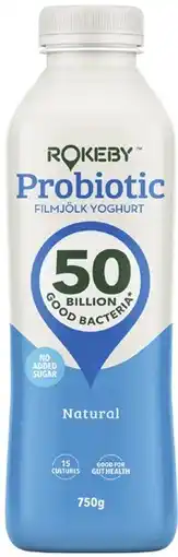 Coles Rokeby Probiotic Filmjölk Natural Yoghurt 750g offer