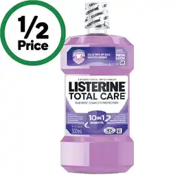 Woolworths Listerine Total Care Antibacterial Mouthwash 500ml offer