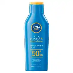 Woolworths Nivea Sun SPF50+ Protect & Moisturise 400ml† offer
