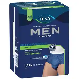 Woolworths TENA Men Pants Active Fit Large Pk 8 offer
