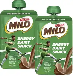 Coles Nestlè Milo Energy Dairy Snack Pouch 150g offer
