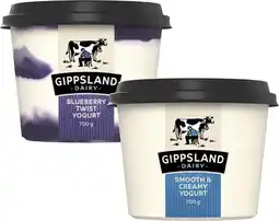 Coles Gippsland Dairy Twist Yogurt 700g offer