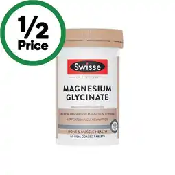 Woolworths Swisse Ultiboost Magnesium Glycinate Tablets Pk 60† offer