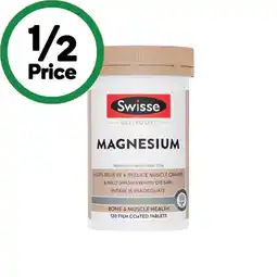 Woolworths Swisse Ultiboost Magnesium Tablets Pk 120† offer
