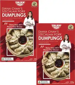 Coles Golden Wok Diana Chan's Szechuan Pork Dumplings 230g offer