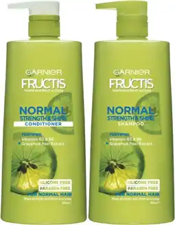 Coles Garnier Fructis Shampoo or Conditioner 850mL offer