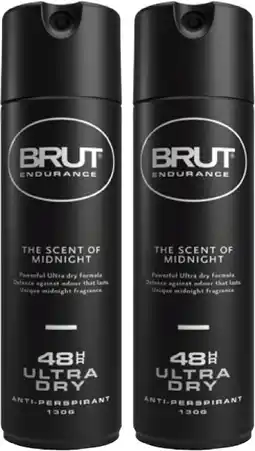 Coles Brut Endurance 48hr Antiperspirant Aerosol Deodorant 212mL offer