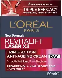 Coles L'Oréal Revitalift Laser X3 Anti Ageing Day Cream 50mL offer
